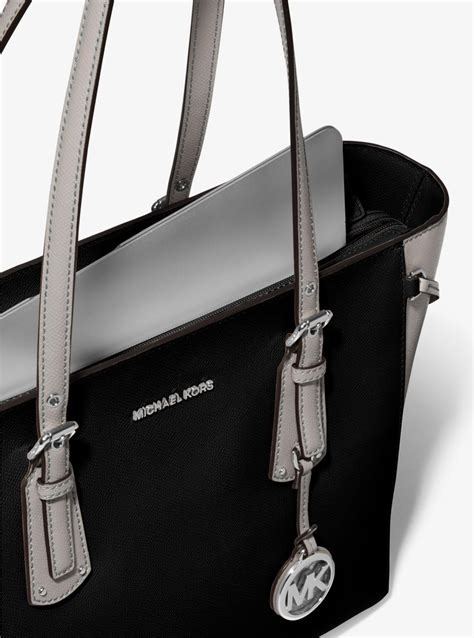 michael kors 30h7sv6t8l|Voyager Medium Crossgrain Leather Tote Bag .